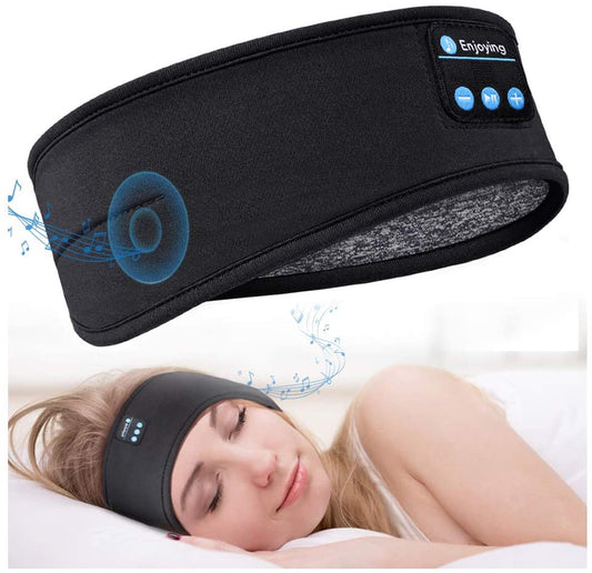 Bluetooth Sleeping Headphones Sports Headband Thin Soft Comfortable Wireless Music Earphones Eye Mask for Side Sleeper